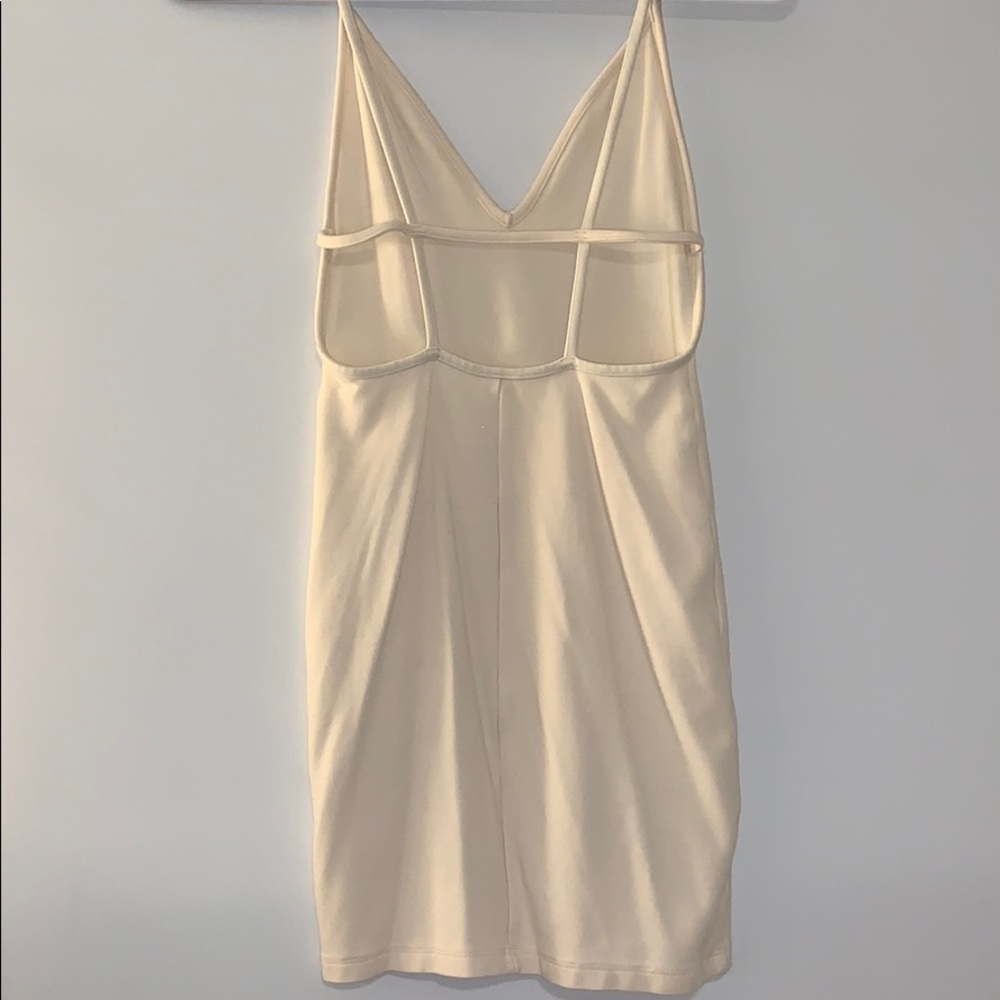 American apparel ponte bixel cage back mini dress